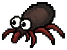 the tick before it has fed, still small